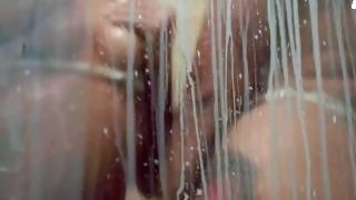Beautiful porn superstars Kylie Ellish and Ann Rides drink a shower of cum and take a bath with it.