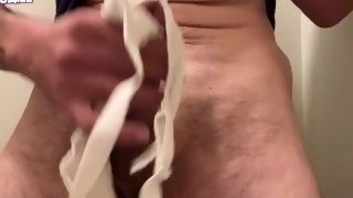 [Masturbation 22] Before going to perverted toilet masturbation with  that smelled like a mature woman's sweat 😍 I ejaculated a lot