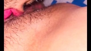 Licking my wet pussy