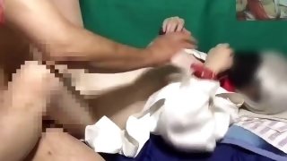 ワイシャツ1枚で拘束される熟女、うんこ座りでクリ責、クンニで絶頂。正常位で中だし　hentai Japanese jukujo