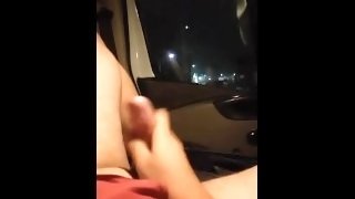 Cum in car meanwhile girl watch me