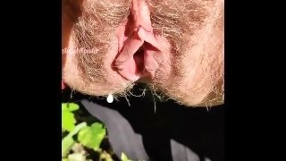 I love to Pee in nature! 💦 Free Outdoors Pissing Up Close POV