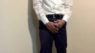 スーツを着たままローションオナニー　masturbation in a suit　穿西装自慰 Chuān xīzhuāng zìwèi Tàozhuāng Xǐ jì