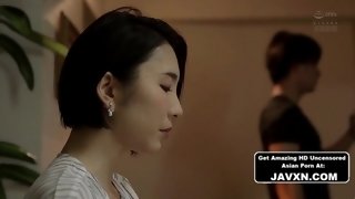 Sex Affair with My Arousing Asian Stepmom After Dinner