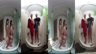 Wet amateur shower lesbian sex with wet babes - Vr porn