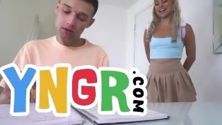 YNGR - Sexy Blonde Teen Lilith Grace Gets Her Pussy Drilled By Pervy Step Bro