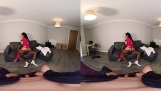 Lustful teen mind-blowing interracial VR sex clip