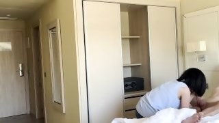 PUBLIC DICK FLASH. I pull out my dick in front of a hotel maid and she agreed to jerk me off.