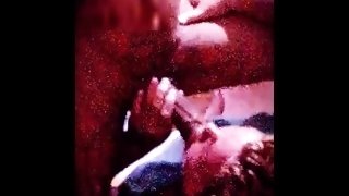 The dark sex of the moon: mouth fucked licking balls of big cock and playing with his ass