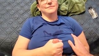 Dirty talking cum slut slow motion cumshot from five angles