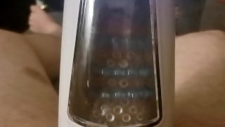 Masturbating with Forgotten Toy While Watching Milking Table Porn