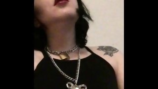 goth girl smoking domination & humiliation (beeping in background)