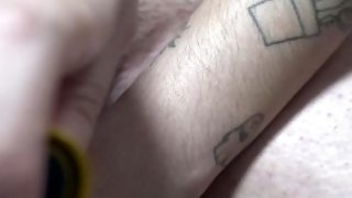 Shaving me hot and masturbating until I cum