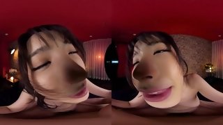 Raunchy asian whore gets fucked in VR