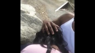 Stepdaughter wanted to give me a blowjob on the lakefront