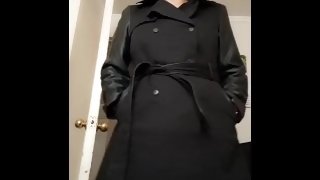 Mommy black jacket surprise