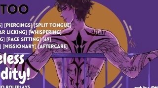 Like a Tattoo [Deep Voice] [Tattoos] [Split-Tongue]  Male Moaning  Audio Roleplay For Women [M4F]