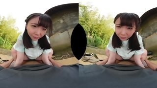 Asian gorgeous hussy VR porn