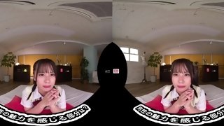 Cute asian teen passionate VR clip