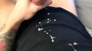 Letting out a load of cum after teasing and edging my cock