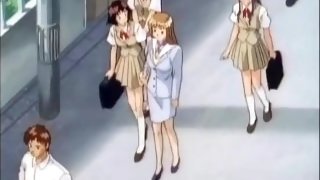 Japanese anime teen pussy banged