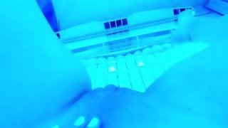 Tanning Salon Petite Girl Masturbating Close Up