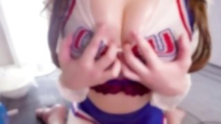 巨乳チア部おっぱい耳舐めASMR