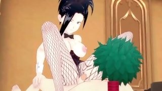 Momo Yaoyorozu and Izuku Midoriya have intense sex in a casino. - My Hero Academia Hentai