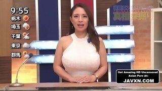 Japanese Busty MILF Shagged On TV