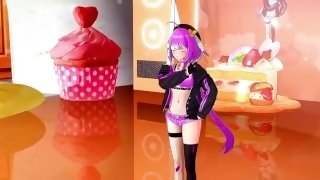 Griseo Honkai Impact Undress Dancing Hentai Song Melancholic Small Tits Girl MMD 3D Purple Hair