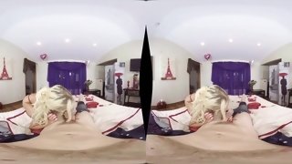 Teen blondie VR memorable porn clip