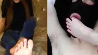 Petite English babe gets her sexy feet out and makes a foot fetish compilation to make you cum