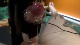 Stop and go toy making my cock leak precum and cum hard!