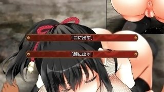 【H GAME】忍堕とし♡手コキ＆フェラ 調教アニメーション① 巨乳 くの一 エロアニメ