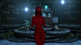 More Skyrim Demon Chick Dancing