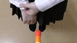 【主観 ASMR】制服姿の彼女がパンティを下ろして立ち素股【Hentai】ムチムチ 巨乳 色白 剛毛 ローション マッサ