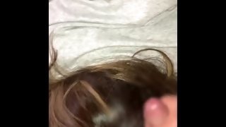 Amateur Personal Shooting POV I tried masturbating by holding my wife's hair while looking 