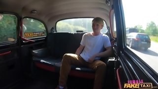 Horny Big Cock Young Stud Fucks Hard Brunette MILF Cab Driver - Robi Dane