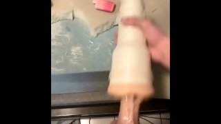 Using Abella Danger’s Fleshlight to Pleasure My 8” Cock!(it feels amazing)
