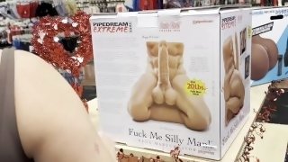 Couple goes to sex shop and fucks after - pegging, rimming, squirting