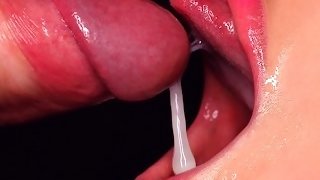 CLOSE UP: BEST UPSIDE DOWN Sloppy BLOWJOB EVER! Sensual Throat FUCK! CUMSHOT in MOUTH! HOTTEST ASMR