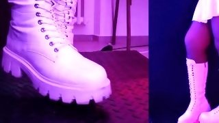 White Snow Boots Cock Crush in 3 POVs - CBT, Bootjob, Trample, Trampling