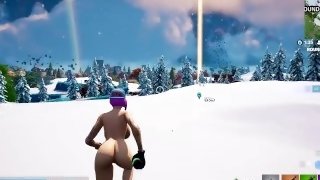 Fortnite gameplay (Lynx nude)