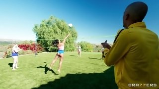 Volleyballers Codi Vore and Angie Faith share hard dick