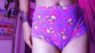 My pussy wants you to watch her eat my panties my stepbrother is watching from the other room