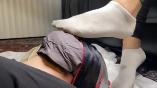 Loser Slave has to Smell My Shoes Socks and Feet after a Long day (Part 1)