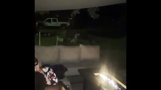 Late night sex on the patio🔥 almost got caught by the neighbors part