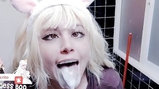 🦷‍🌫️ Toothbrushing w a lot of foam 💦 + ahegao 🧝