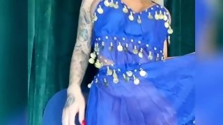 Naughty Hot Wife showing off huge tits and creamy pussy whilst belly dancing - JenniferKeellings