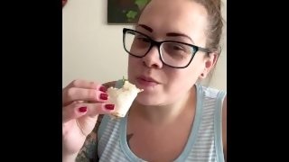 BBW stepmom MILF cum eat tacos with me your POV